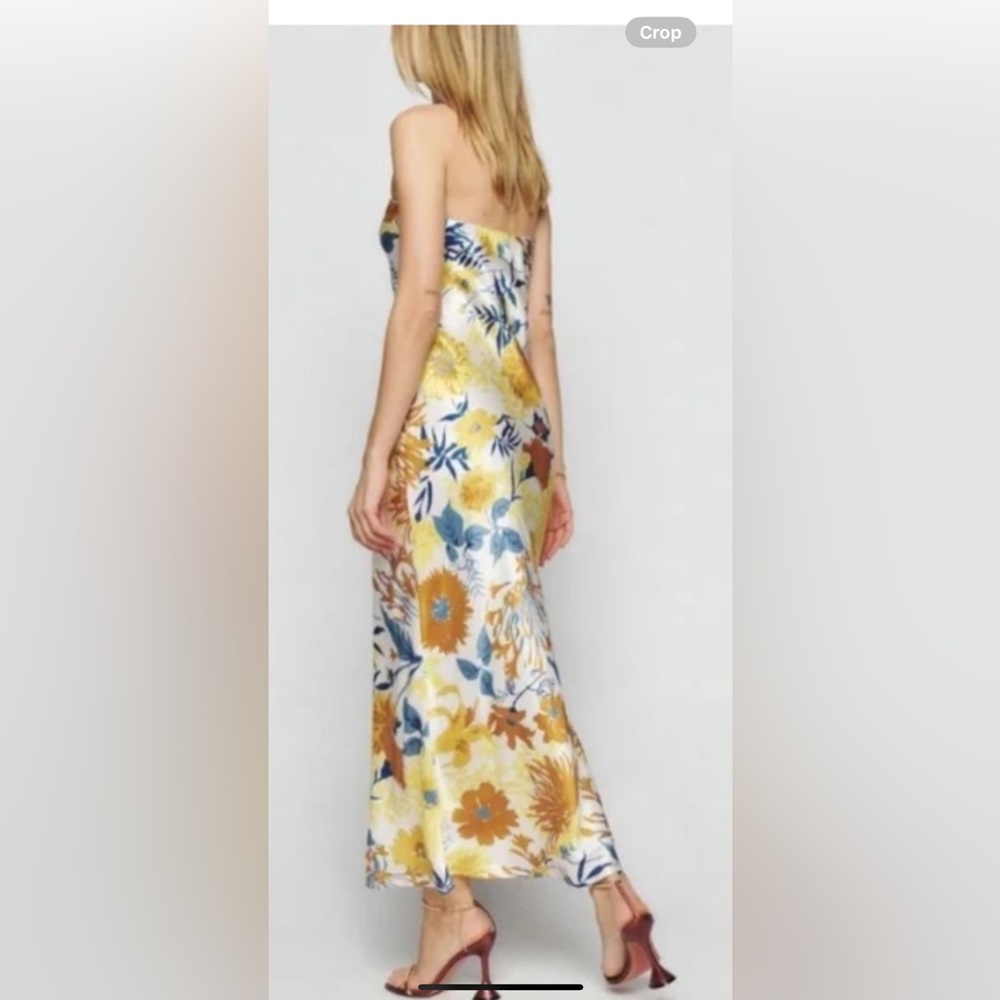🌺Reformation Joana Strapless  Midi Dress - Picture 2 of 16